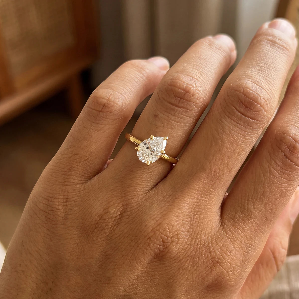 925 Sterling Silver Sparkling Water Drop Interweaving Dazzling Clear Pear CZ Finger Rings For Women Gift Wedding Fine Jewelry