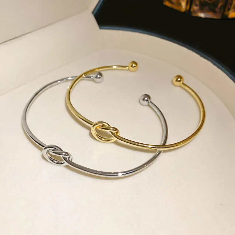Stainless Steel Bracelets Vintage Men's Fashion Woven Twist Texture Bangles for Women Jewelry Statement Streetwear Goth Gifts