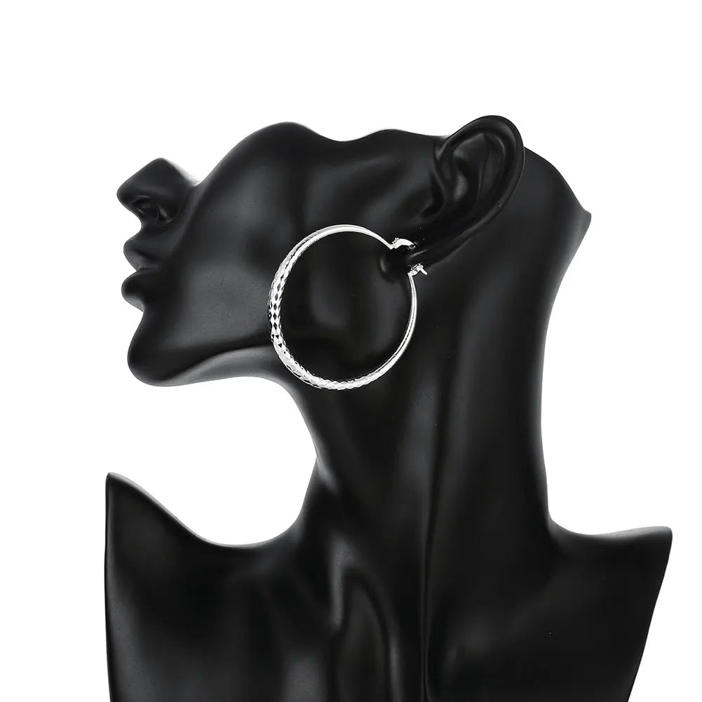 Charms 3CM circle hoop Earrings for Women fashion Pretty wedding party Jewelry Holiday gifts